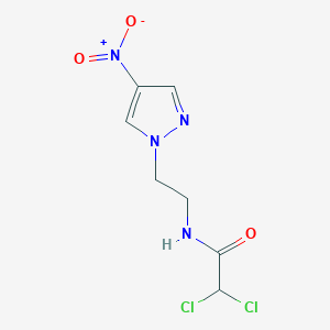 2,2-dichloro-N-[2-(4-nitro-1H-pyrazol-1-yl)ethyl]acetamide