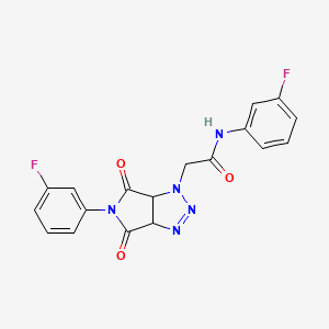 N-(3-fluorophenyl)-2-[5-(3-fluorophenyl)-4,6-dioxo-4,5,6,6a-tetrahydropyrrolo[3,4-d][1,2,3]triazol-1(3aH)-yl]acetamide