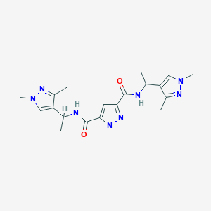 N,N'-bis[1-(1,3-dimethyl-1H-pyrazol-4-yl)ethyl]-1-methyl-1H-pyrazole-3,5-dicarboxamide