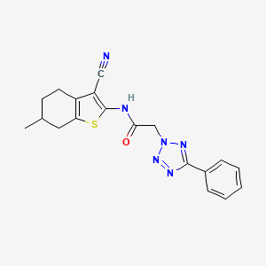 N-(3-cyano-6-methyl-4,5,6,7-tetrahydro-1-benzothiophen-2-yl)-2-(5-phenyl-2H-tetrazol-2-yl)acetamide