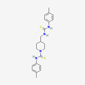 N-(4-methylphenyl)-4-({[(4-methylphenyl)carbamothioyl]amino}methyl)piperidine-1-carbothioamide