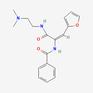 molecular formula C18H21N3O3 B10899948 N-[(1E)-3-{[2-(dimethylamino)ethyl]amino}-1-(furan-2-yl)-3-oxoprop-1-en-2-yl]benzamide 