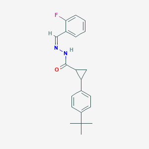 2-(4-tert-butylphenyl)-N'-[(Z)-(2-fluorophenyl)methylidene]cyclopropanecarbohydrazide