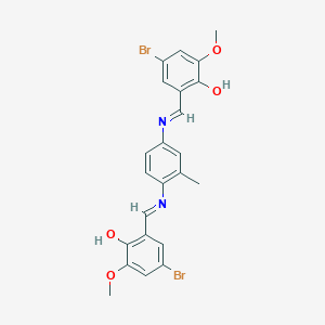 2,2'-{(2-methylbenzene-1,4-diyl)bis[nitrilo(E)methylylidene]}bis(4-bromo-6-methoxyphenol)