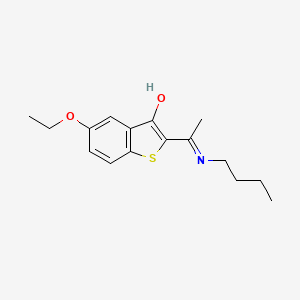 molecular formula C16H21NO2S B10899988 (2E)-2-[1-(butylamino)ethylidene]-5-ethoxy-1-benzothiophen-3(2H)-one 