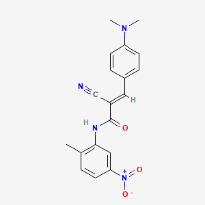 molecular formula C19H18N4O3 B10900007 (2E)-2-cyano-3-[4-(dimethylamino)phenyl]-N-(2-methyl-5-nitrophenyl)prop-2-enamide 