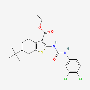 Ethyl 6-tert-butyl-2-{[(3,4-dichlorophenyl)carbamoyl]amino}-4,5,6,7-tetrahydro-1-benzothiophene-3-carboxylate