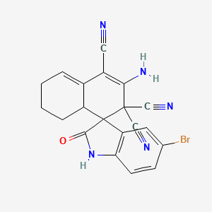 3'-amino-5-bromo-2-oxo-1,2,6',7',8',8a'-hexahydro-2'H-spiro[indole-3,1'-naphthalene]-2',2',4'-tricarbonitrile