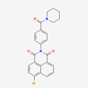 molecular formula C24H19BrN2O3 B10900058 6-bromo-2-[4-(piperidin-1-ylcarbonyl)phenyl]-1H-benzo[de]isoquinoline-1,3(2H)-dione 