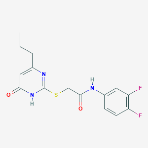 molecular formula C15H15F2N3O2S B10900080 N-(3,4-difluorophenyl)-2-[(4-hydroxy-6-propylpyrimidin-2-yl)sulfanyl]acetamide 