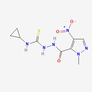 N-cyclopropyl-2-[(1-methyl-4-nitro-1H-pyrazol-5-yl)carbonyl]hydrazinecarbothioamide