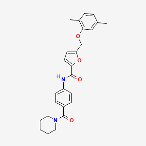 5-[(2,5-dimethylphenoxy)methyl]-N-[4-(piperidin-1-ylcarbonyl)phenyl]furan-2-carboxamide