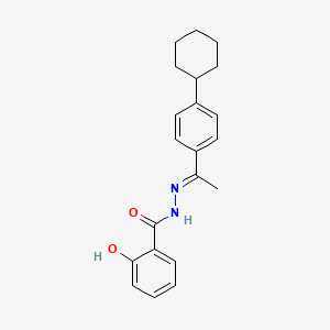 N'-[(1E)-1-(4-cyclohexylphenyl)ethylidene]-2-hydroxybenzohydrazide