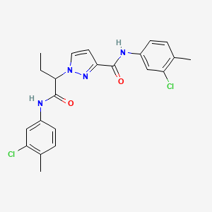 N-(3-chloro-4-methylphenyl)-1-{1-[(3-chloro-4-methylphenyl)amino]-1-oxobutan-2-yl}-1H-pyrazole-3-carboxamide