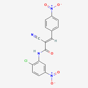 (2E)-N-(2-chloro-5-nitrophenyl)-2-cyano-3-(4-nitrophenyl)prop-2-enamide