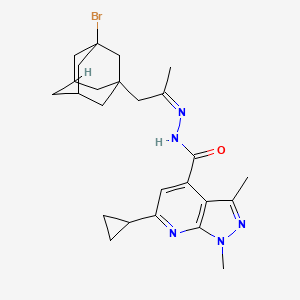 N'~4~-[(Z)-2-(3-Bromo-1-adamantyl)-1-methylethylidene]-6-cyclopropyl-1,3-dimethyl-1H-pyrazolo[3,4-B]pyridine-4-carbohydrazide