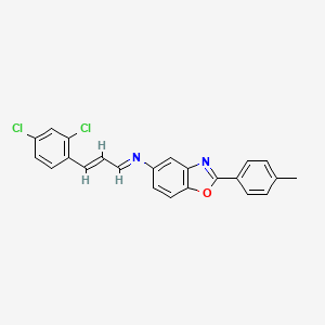 N-[(1E,2E)-3-(2,4-dichlorophenyl)prop-2-en-1-ylidene]-2-(4-methylphenyl)-1,3-benzoxazol-5-amine