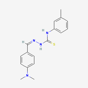 molecular formula C17H20N4S B10900217 (2Z)-2-[4-(dimethylamino)benzylidene]-N-(3-methylphenyl)hydrazinecarbothioamide CAS No. 303213-68-5