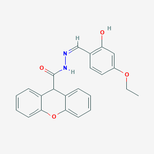 molecular formula C23H20N2O4 B10900240 N'-[(Z)-(4-ethoxy-2-hydroxyphenyl)methylidene]-9H-xanthene-9-carbohydrazide 