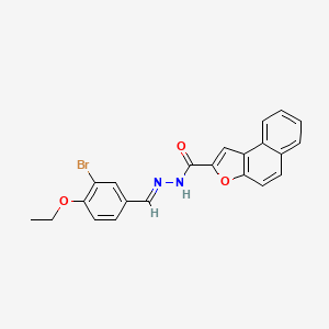 molecular formula C22H17BrN2O3 B10900253 N'-[(E)-(3-bromo-4-ethoxyphenyl)methylidene]naphtho[2,1-b]furan-2-carbohydrazide 