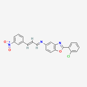 2-(2-chlorophenyl)-N-[(1E,2E)-3-(3-nitrophenyl)prop-2-en-1-ylidene]-1,3-benzoxazol-5-amine