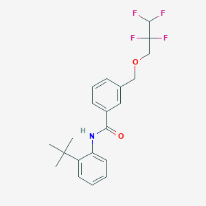 molecular formula C21H23F4NO2 B10900297 N-(2-tert-butylphenyl)-3-[(2,2,3,3-tetrafluoropropoxy)methyl]benzamide 