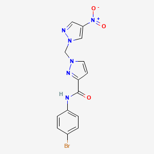 N-(4-bromophenyl)-1-[(4-nitro-1H-pyrazol-1-yl)methyl]-1H-pyrazole-3-carboxamide