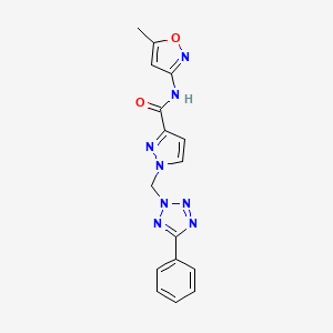 N-(5-methyl-1,2-oxazol-3-yl)-1-[(5-phenyl-2H-tetrazol-2-yl)methyl]-1H-pyrazole-3-carboxamide