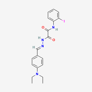 molecular formula C19H21IN4O2 B10900339 2-{(2E)-2-[4-(diethylamino)benzylidene]hydrazinyl}-N-(2-iodophenyl)-2-oxoacetamide 