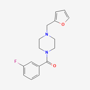 molecular formula C16H17FN2O2 B10900361 (3-Fluorophenyl)[4-(furan-2-ylmethyl)piperazin-1-yl]methanone 