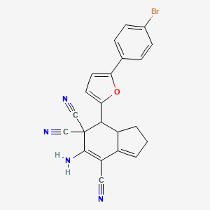 6-amino-4-[5-(4-bromophenyl)furan-2-yl]-2,3,3a,4-tetrahydro-5H-indene-5,5,7-tricarbonitrile