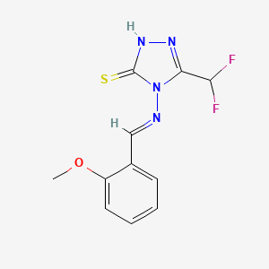 5-(difluoromethyl)-4-{[(E)-(2-methoxyphenyl)methylidene]amino}-4H-1,2,4-triazole-3-thiol