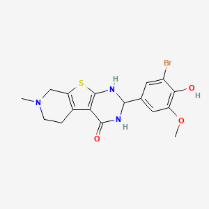 5-(3-bromo-4-hydroxy-5-methoxyphenyl)-11-methyl-8-thia-4,6,11-triazatricyclo[7.4.0.02,7]trideca-1(9),2(7)-dien-3-one