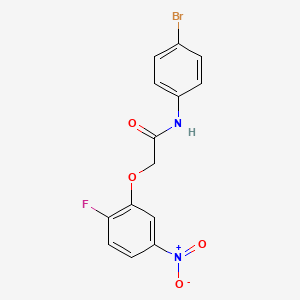 N-(4-bromophenyl)-2-(2-fluoro-5-nitrophenoxy)acetamide