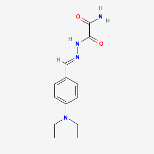 molecular formula C13H18N4O2 B10900426 2-{(2E)-2-[4-(diethylamino)benzylidene]hydrazinyl}-2-oxoacetamide 