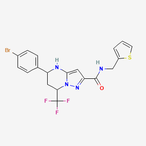 5-(4-bromophenyl)-N-(thiophen-2-ylmethyl)-7-(trifluoromethyl)-4,5,6,7-tetrahydropyrazolo[1,5-a]pyrimidine-2-carboxamide