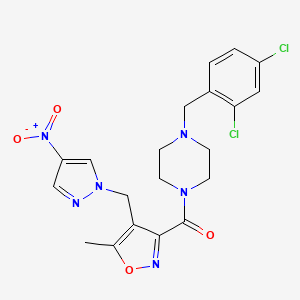 [4-(2,4-dichlorobenzyl)piperazin-1-yl]{5-methyl-4-[(4-nitro-1H-pyrazol-1-yl)methyl]-1,2-oxazol-3-yl}methanone