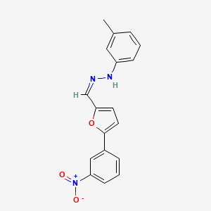 (2Z)-1-(3-methylphenyl)-2-{[5-(3-nitrophenyl)furan-2-yl]methylidene}hydrazine