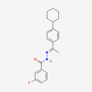 N'-[1-(4-cyclohexylphenyl)ethylidene]-3-fluorobenzohydrazide