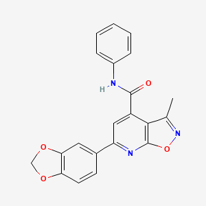 6-(1,3-benzodioxol-5-yl)-3-methyl-N-phenyl[1,2]oxazolo[5,4-b]pyridine-4-carboxamide