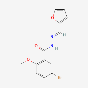 molecular formula C13H11BrN2O3 B10900481 5-bromo-N'-[(E)-furan-2-ylmethylidene]-2-methoxybenzohydrazide 