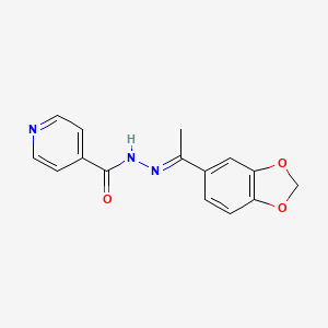 N'-[(1E)-1-(1,3-benzodioxol-5-yl)ethylidene]pyridine-4-carbohydrazide