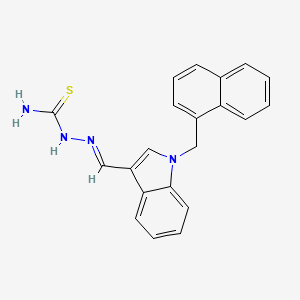 (2E)-2-{[1-(naphthalen-1-ylmethyl)-1H-indol-3-yl]methylidene}hydrazinecarbothioamide