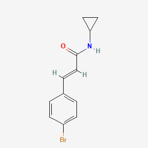 molecular formula C12H12BrNO B10900527 (2E)-3-(4-bromophenyl)-N-cyclopropylprop-2-enamide 