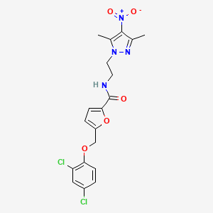 5-[(2,4-dichlorophenoxy)methyl]-N-[2-(3,5-dimethyl-4-nitro-1H-pyrazol-1-yl)ethyl]furan-2-carboxamide