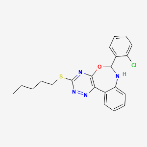 6-(2-Chlorophenyl)-3-(pentylsulfanyl)-6,7-dihydro[1,2,4]triazino[5,6-d][3,1]benzoxazepine