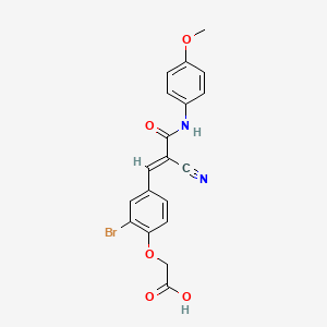 (2-bromo-4-{(1E)-2-cyano-3-[(4-methoxyphenyl)amino]-3-oxoprop-1-en-1-yl}phenoxy)acetic acid