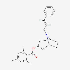 molecular formula C26H31NO2 B10900640 [8-[(E)-3-phenylprop-2-enyl]-8-azabicyclo[3.2.1]octan-3-yl] 2,4,6-trimethylbenzoate 