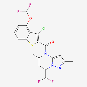 [3-chloro-4-(difluoromethoxy)-1-benzothiophen-2-yl][7-(difluoromethyl)-2,5-dimethyl-6,7-dihydropyrazolo[1,5-a]pyrimidin-4(5H)-yl]methanone