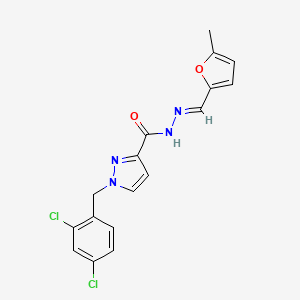 1-(2,4-dichlorobenzyl)-N'-[(E)-(5-methylfuran-2-yl)methylidene]-1H-pyrazole-3-carbohydrazide